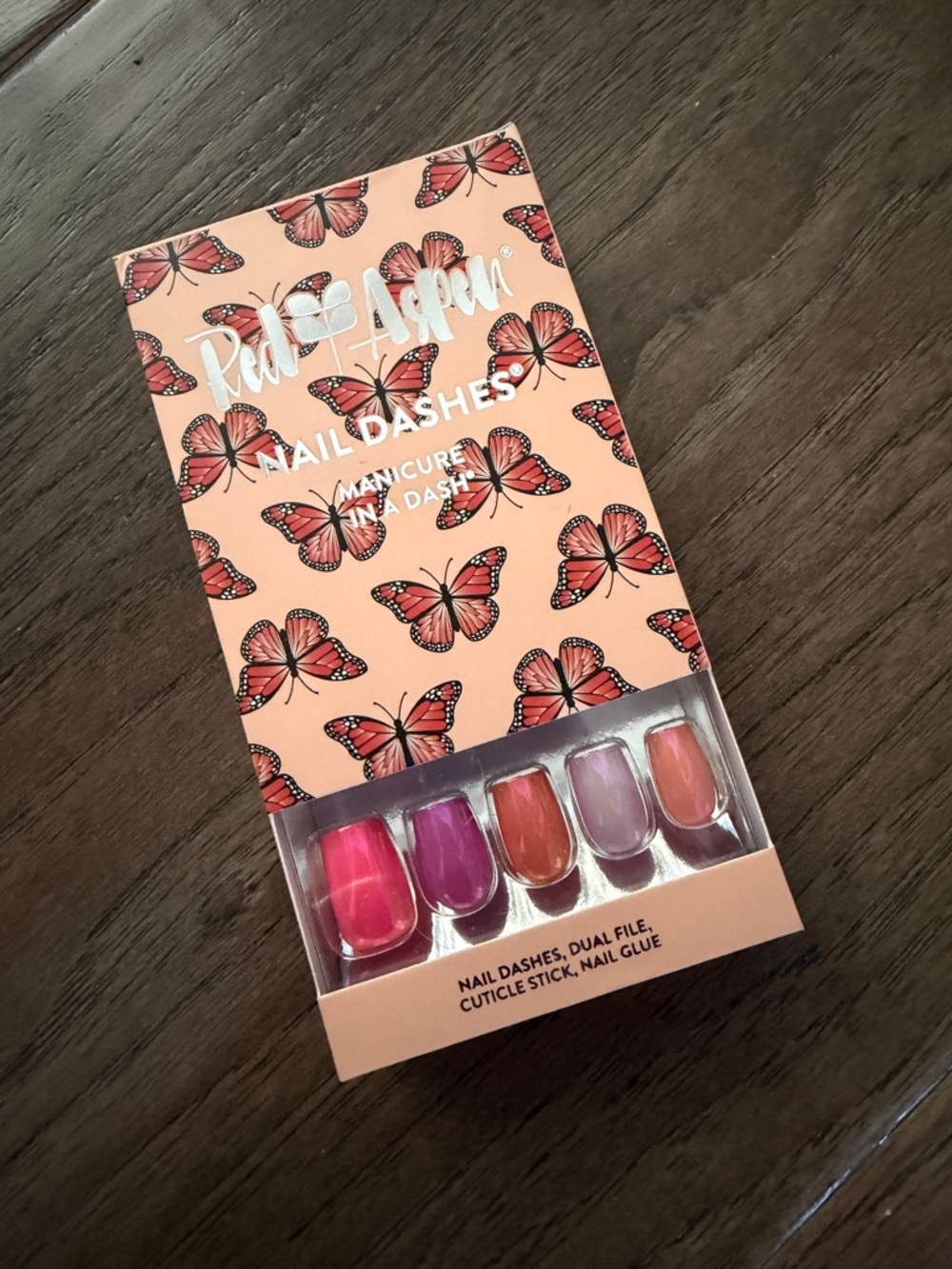 Red Aspen Butterfly Nail Dashes - Pink & Purple Mix Mallory’s Monarch Moment